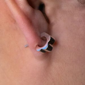 petal loops earrings silver 950 for woman