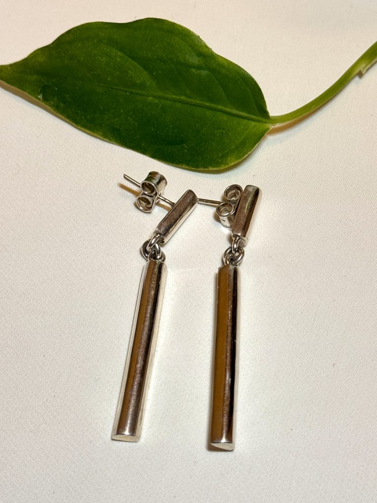 bars earring silver 950