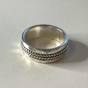 braid ring silver 950 for men