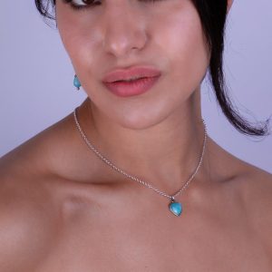 amazonita heart necklace charm