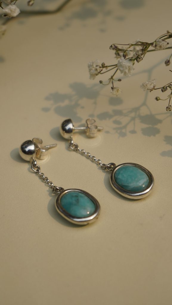 amazonita earring silver 950