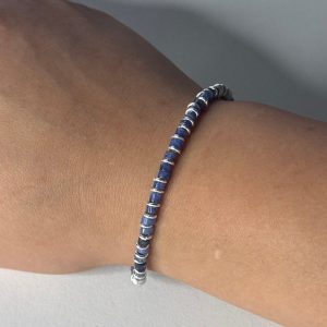 sodalite silver bracelet for woman
