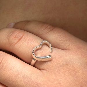 pure heard ring silver 950