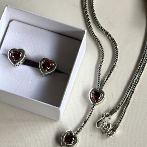 zircon love set silver 950