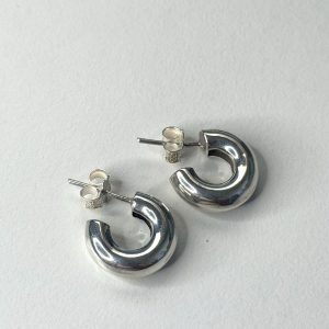 donita hoops earring silver 950 for woman
