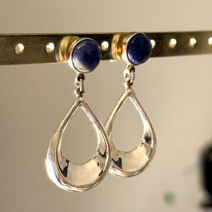 tear sodalite earring silver 950