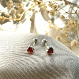 mini heart earring for woman