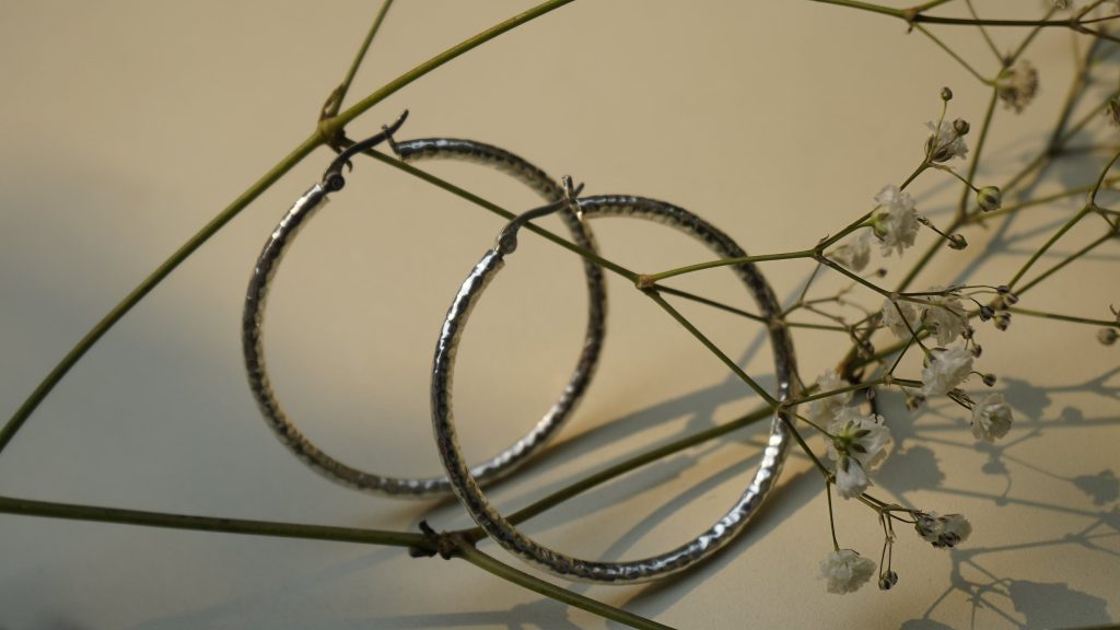 circle earring silver 950
