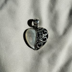 half heart necklace charm for woman