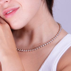 bead necklace silver 950