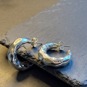 moon earring silver 950 for woman