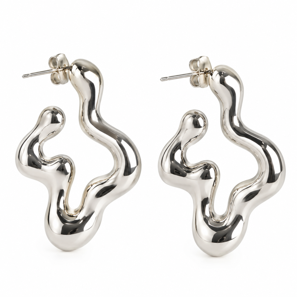 Silohette Earring Silver 950 for Woman