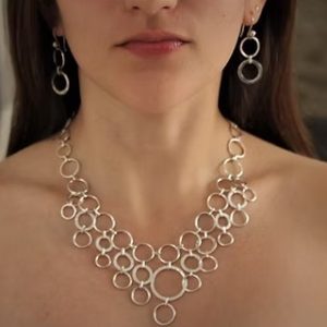 circle set necklace silver 950