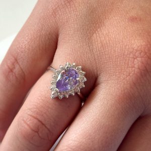 Blush Bloom Purple Zircon Silver 950