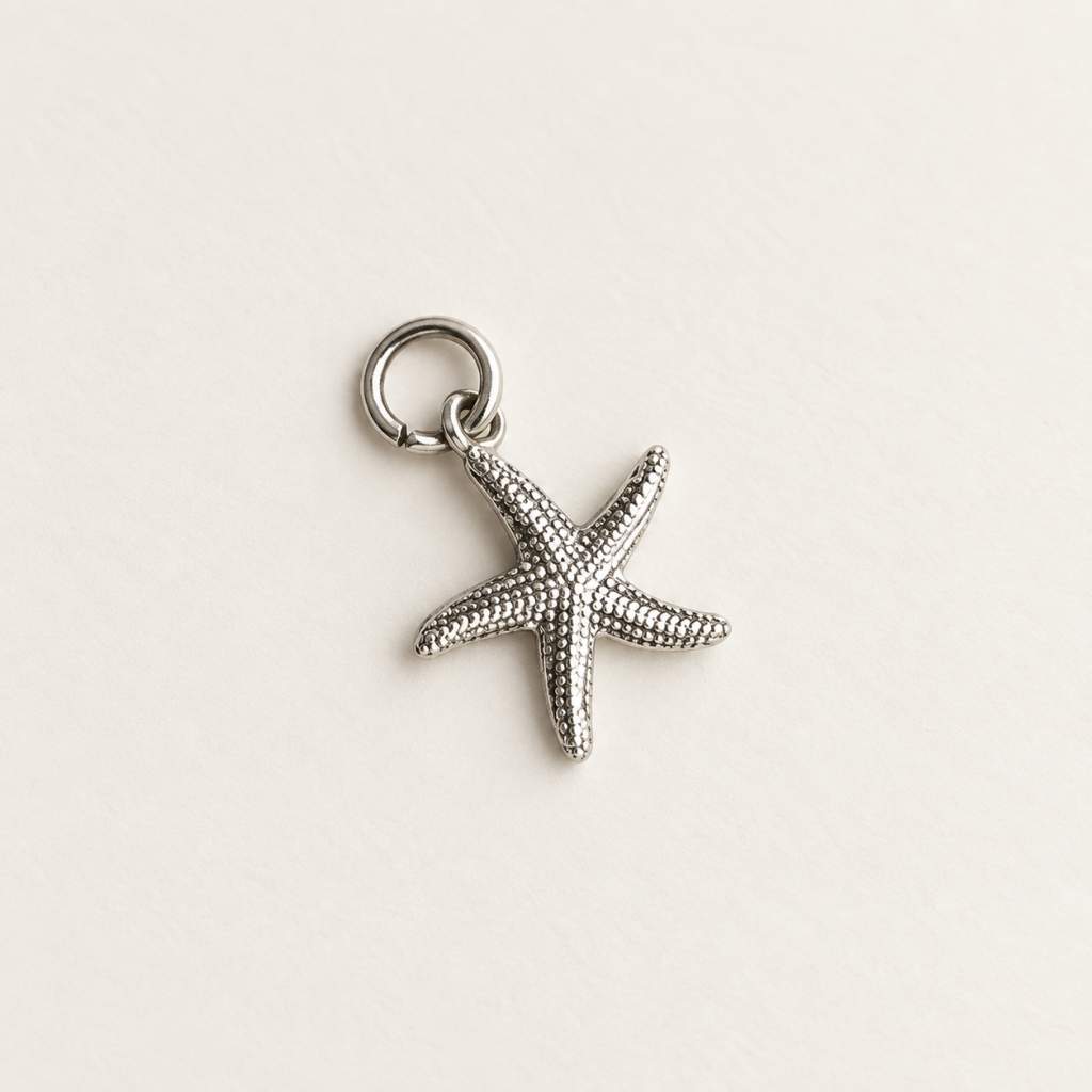 Starfish Detailed Charm Silver 950