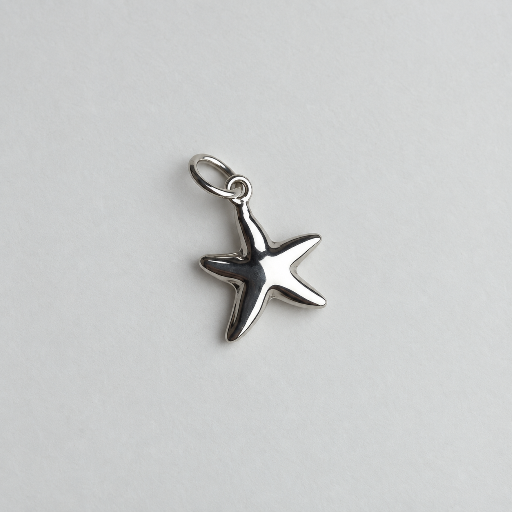 Flat Starfish Necklace Charm