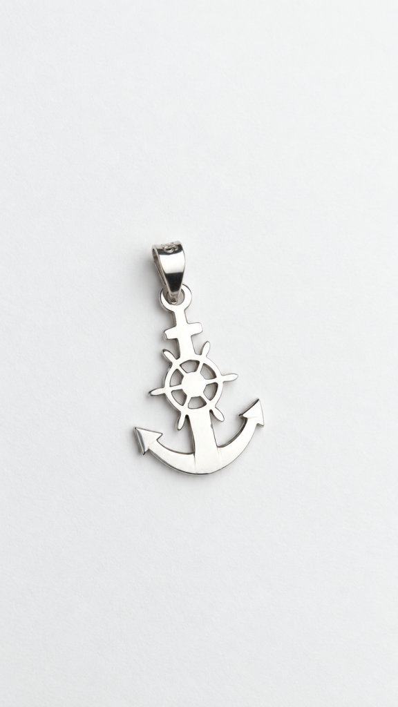 Anchor Pendant for Men Silver 950