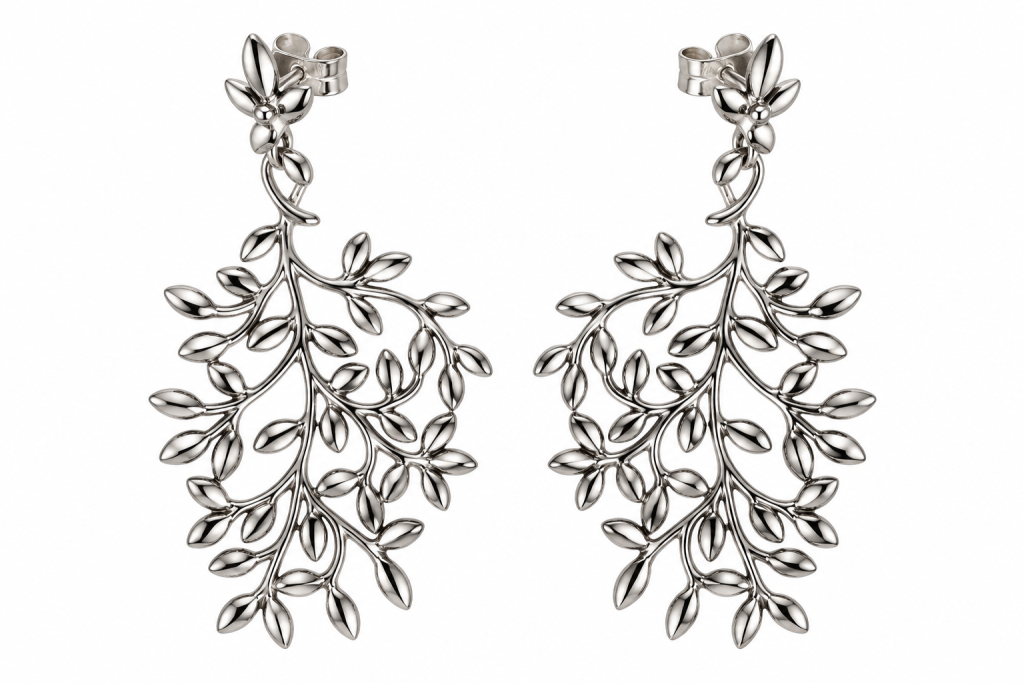 Roots Trees Earring Silver 950