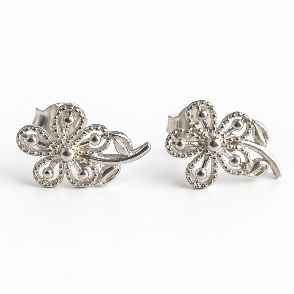 Twisted Blossom Drop Earrings