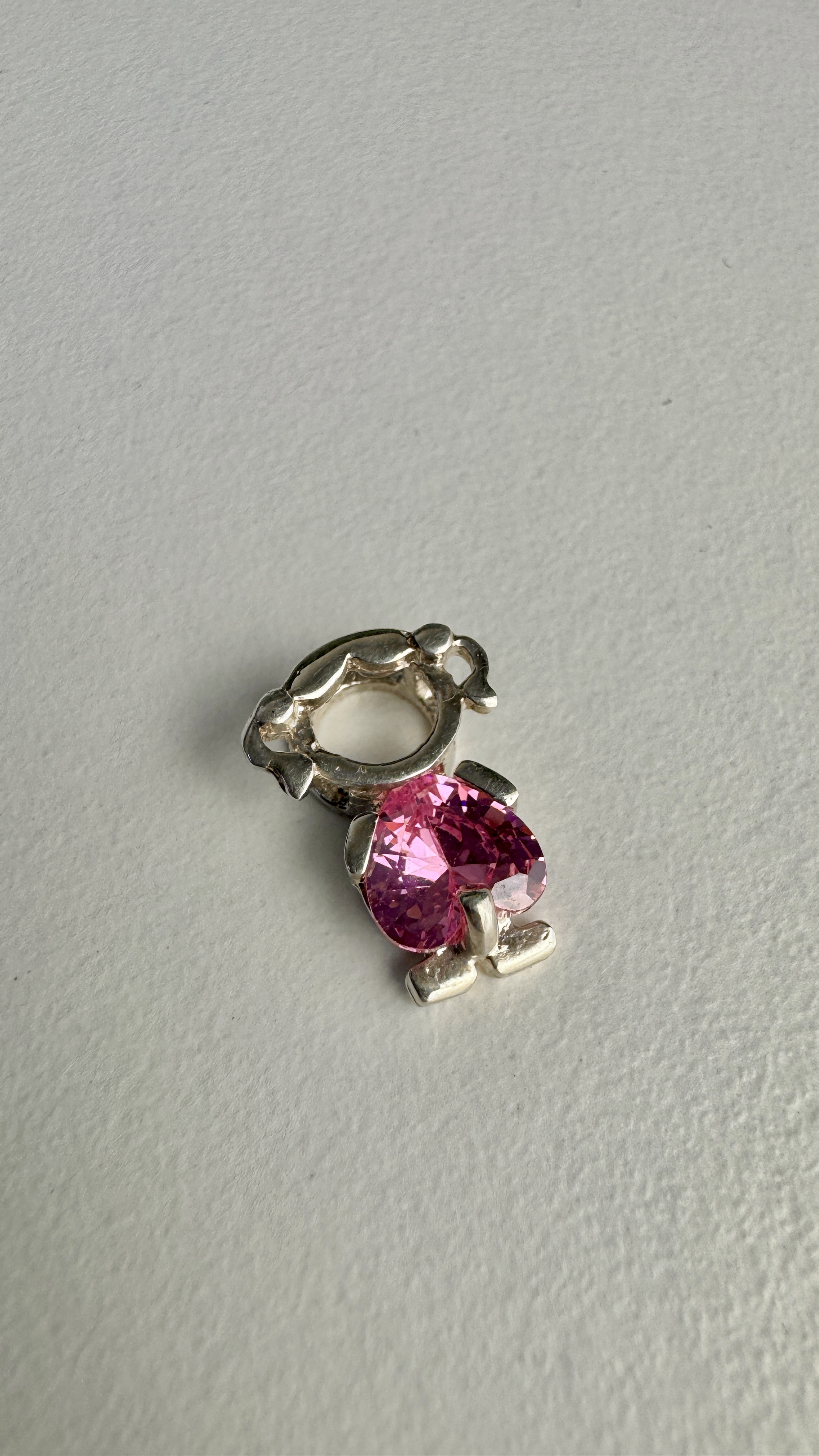 Little Girl Pink Zircon Pendant